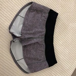 Grey and black Lululemon shorts